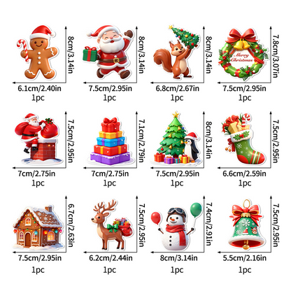 ⏳ Tijdelijke aanbieding⏳  🎄 Verlichte kerstmuurstickers