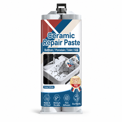 ⏳ Tijdelijke aanbieding⏳ 📢📢 50% KORTING🛠️ Keramische tegelreparatiepasta – Sneldrogende vuller voor scheuren & afgebroken randen – Waterdichte epoxy voor gootstenen, tegels & marmer