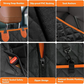 ⏳ Tijdelijke aanbieding⏳ Achterbankbeschermer voor honden met gaasvenster Gevoerde autohangmat met antislipachterkant Zwart met oranje details
