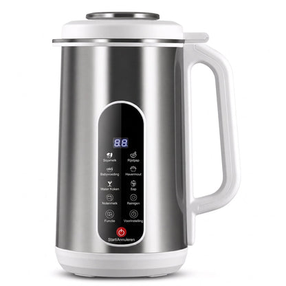⏳ Tijdelijke aanbieding⏳ Multifunctionele sojamelkmaker met maal en verwarmfunctie 304 RVS en instelbare timer Voor plantaardige dranken pap en puree