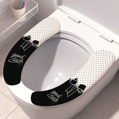 ⏳ Tijdelijke aanbieding⏳ Zachte toiletbrilkussentjes van viscose Afneembaar handwasbaar en herbruikbaar Eén paar van 2 stuks In vier kleuren
