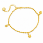 ⏳ Tijdelijke aanbieding⏳ 🔥 50% KORTING✨Dubbellaagse gouden hartvormige bedel-enkelband voor dames met kleine kraaltjes – voetjuwelen als cadeau