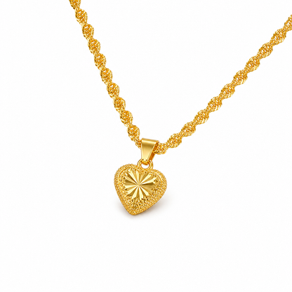 ⏳ Tijdelijke aanbieding⏳ 🌸 NU 50% KORTING! 🌸 Retro hartvormige ketting voor dames van koperlegering met imitatiegoud, voor op het sleutelbeen