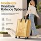 ⏳ Tijdelijke aanbieding⏳ Grote capaciteit waterdichte opvouwbare verplaatsbare tas met wielen, zware roltasch voor de slaapzaal en thuisorganisatie