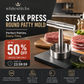 🍔 Ronde burgerpers van 304 RVS voor gelijkmatige patties